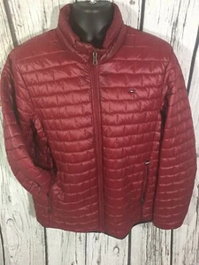 Men’s Large Tommy Hilfiger Jacket Red Packable - Picture 1 of 5