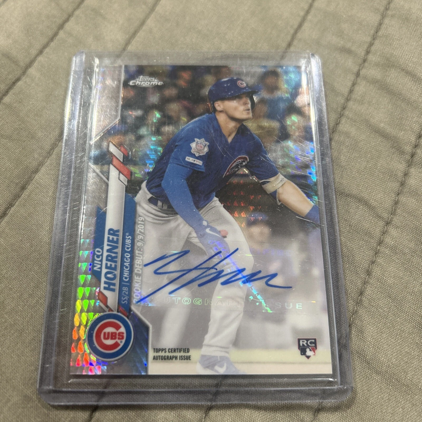 2020 Nico Hoerner Topps Chrome Update Prism Auto 57/ 125