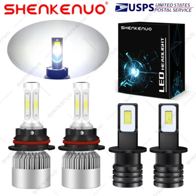 For Nissan 300ZX 1987-1989 4X Combo LED Headlights Fog Light Bulb 6000K White S2 - Image 1 of 4