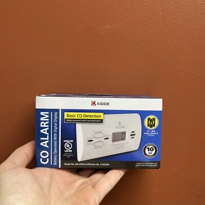 Kidde KN-COPP-B-LPM alarme de monóxido de carbono operado por bateria com display digital 824 - Imagem 1 de 4