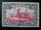Togo Germany Colony Mi. #19 Rare Used Kaiser Yacht Stamp W/ Cert! Cv $720.00