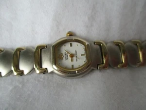 Citizen Watch Gold & Silver Two Tone Band Square Shape White Face Elegant - Picture 1 of 12