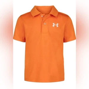 Boys Under Armour Match Polo Orange Blast Size 5 New with Tags - Picture 1 of 8