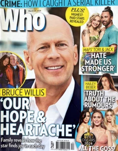 Who Magazine March 25 2024 Bruce Willis Allison Janney Ariana Grande The Biebers - Picture 1 of 17