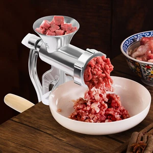 Household Meat Grinder Manual Meat Mincer Sausage Maker Desktop Placement New - Picture 1 of 22