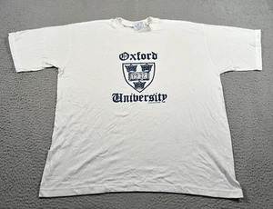 Camicia vintage Oxford Campus Store University uomo taglia XL bianca logo accademia - Foto 1 di 7