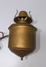 Antique Wall Mount Brass Oil Lamp Electrified