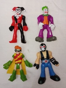 Imaginext DC Super Friends The Joker And Harley Quinn 3in Robin Bane Figures - Picture 1 of 24