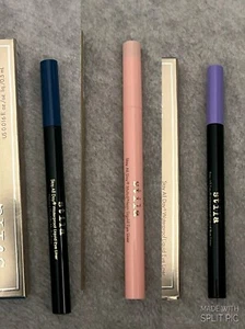 STILA Lot Of 3 Stay All Day Waterproof Liquid Eyeliner Blue Purple Peach New - Picture 1 of 11