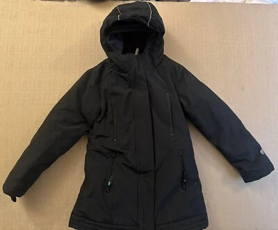 Champion Niñas Jóvenes Pequeño 6-6X Abrigo de Invierno Aislado Bolsillos con Cremallera Negro Púrpura Foto 1 de 4