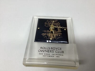 ROLLS ROYCE 1983 OWNERS CLUB San Diego, CA Desk Clock 32 National Meet - Image 1 of 4