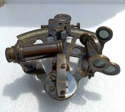 Barco náutico vintage vintage de latón antiguo sextante marino de 5 pulgadas funcionando  Foto 1 de 4