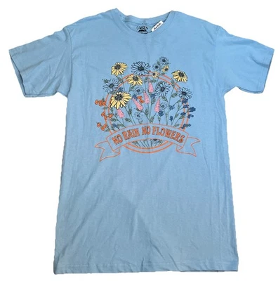 Camiseta Call Your Mother Para Hombres Gráfica Sin Lluvia Sin Flores Azul Talla Mediana NUEVA Foto 1 de 4