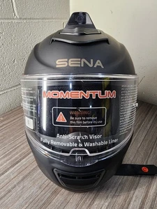 Sena Momentum -Pro Motorcycle Helmet Bluetooth Camera Small Flat Black - Picture 1 of 14
