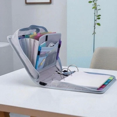 Case-it Mighty Cremallera Tab 3" Anillo Cremallera Carpeta Niños Escuela Organizador Relámpago Foto 1 de 4