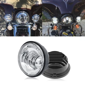 4.5 inch LED Spot Fog Passing Light For Yamaha Royal Star Venture VStar 1100 650 - Picture 1 of 12