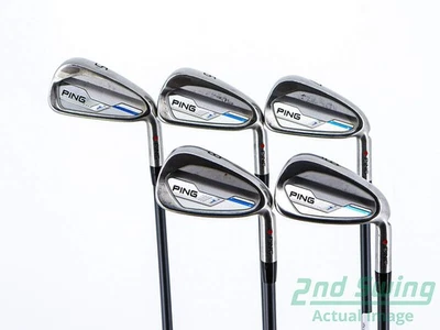 Ping 2015 i Iron Set 5-9 Iron Graphite Stiff Right Red dot 38.25in - Image 1 of 4