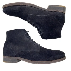 AllSaints TALLA 41 (US 8) Botas de Gamuza Negras Envejecidas 7 Ojos Portugal - Imagen 1 de 6