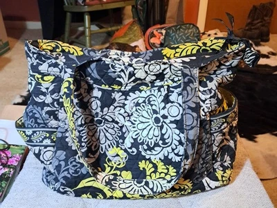 Vera Bradley Baroque Pattern Quilted Tote Bag Purse Magnetic Closure Retired - Image 1 of 4