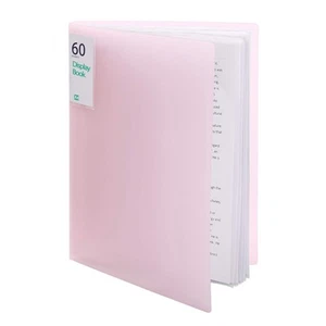 60 Pockets Plastic Presentation Book Portfolio Folder File Folder Clear Sleev... - Picture 1 of 8
