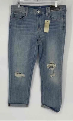 A.N.A Womens Blue Denim Medium Wash Skinny Boyfriend Cropped Jeans Size 10 - Image 1 of 4