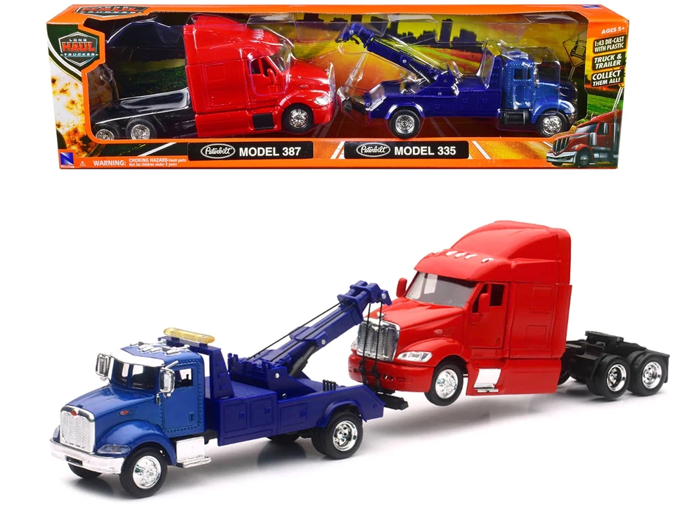 2023 Peterbilt Model 335 Tow Truck Blue 1/43 Scale by New Ray, Diecast  2023... - Image 1 of 2
