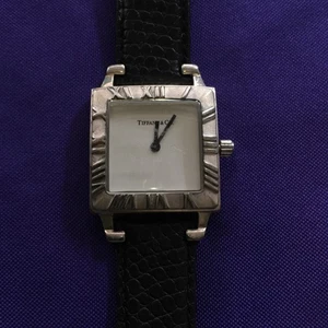 VTG Tiffany & Co Elegant Rare Estate Fine Sterling Silver Square ATLAS Watch - Picture 1 of 10