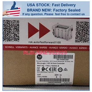 New Sealed Allen Bradley 1763-L16BWA SER B MicroLogix 1100 16 Point Controller - Picture 1 of 6