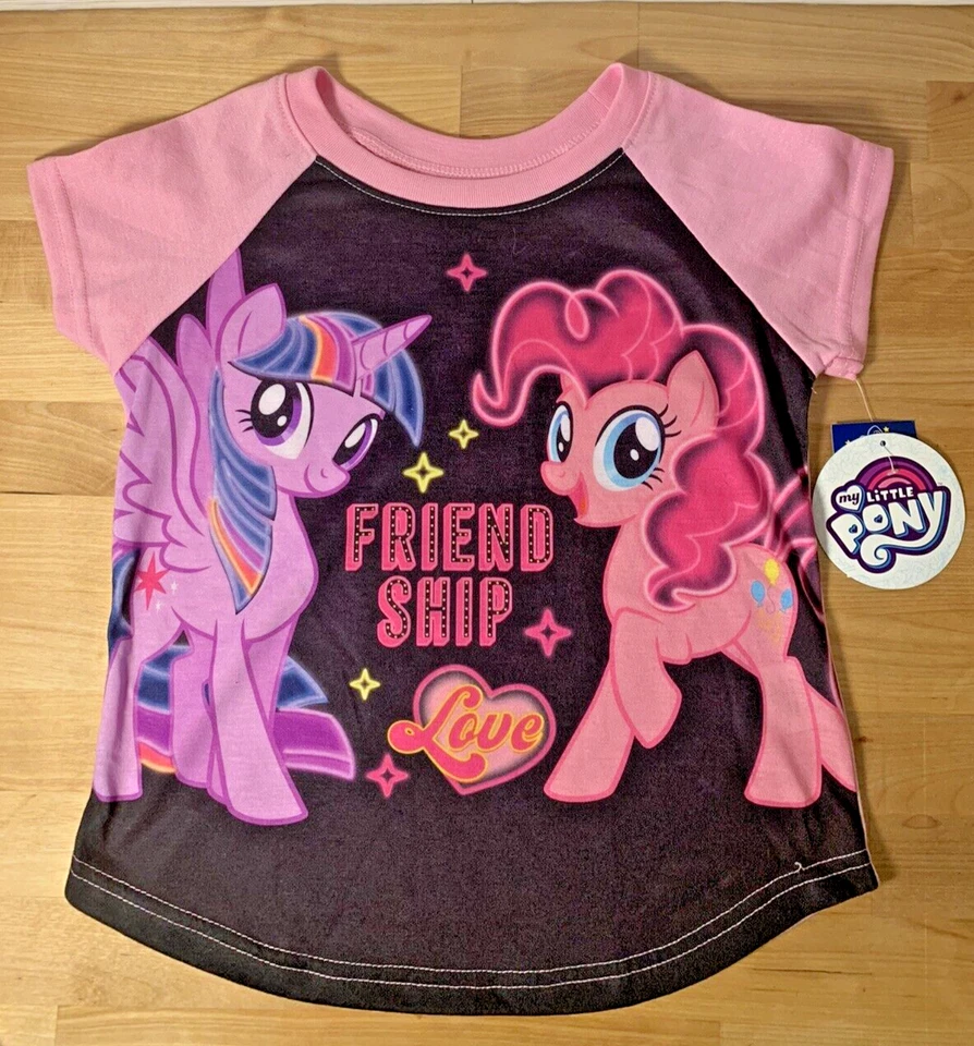 My Little Pony Pajamas 2 PC - Shorts & TShirt Sz 6/6x Twilight Sparkle & Pinkie - Image 1 of 4