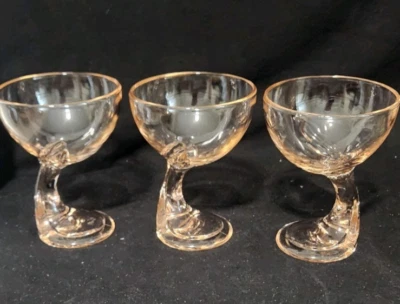 Cuenco Postre Rosa Vidrio Bormioli Rocco "Jerba" Hecho en Italia x3 Foto 1 de 4