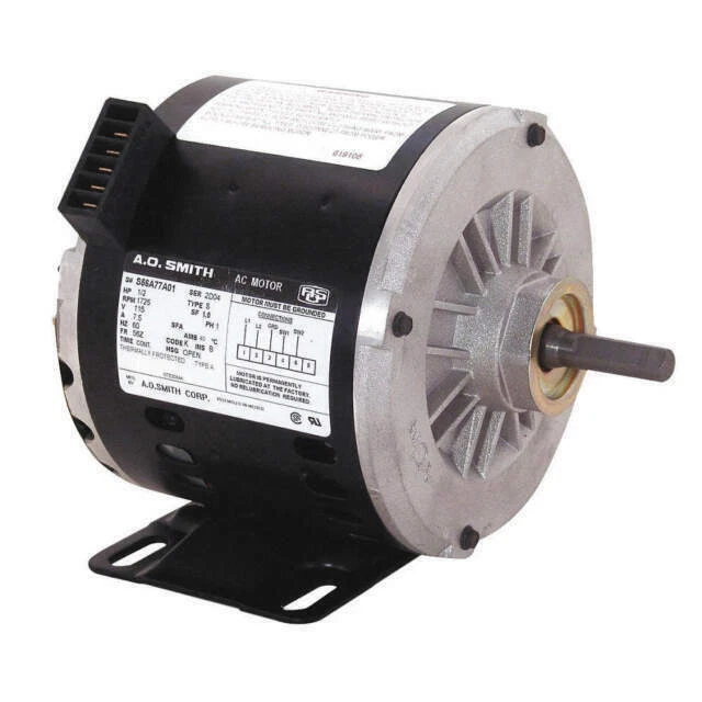 CENTURY OTEB2054AV1 1/2 HP 1725 RPM 115v Split Phase Belt Drive Motor - Black
