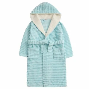 Girls Fleece Robe Kids Childrens Novelty Soft Hooded Character Dressing Gown - Picture 1 of 60