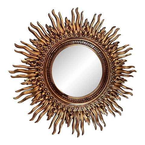 Vintage  large  Sunburst Gilded wall Mirror Cover