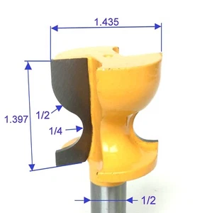 1 pc 1/2" SH Window Sill, Stool Molding & Door Pull Edge Router Bit sct-888 - Picture 1 of 12