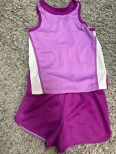 Circo 4T Activewear Outfit, Dark Pink Racerback Tank With Shorts
