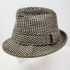 Fedora Houndstooth Vintage Men Hat United Hatters Cap & Millinery Workers 7 1/4