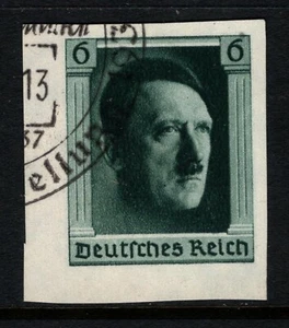 OPC 1937 Germany Imperf Semi-postal S/S Single Sc#B103a Used 47999 - Picture 1 of 2