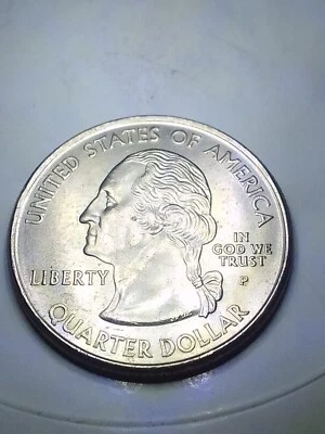 2001 P New York Quarter Double Strike Error With Spikes around the letters  - Image 1 of 4