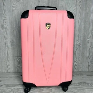 Heys pink luggage carry on pull behind hard side bag plastic travel luggage - Picture 1 of 11