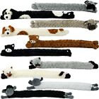 Novelty Draught Excluder  Dog Cat Design Fabric  Fleece Draft Door  Stopper Cushion