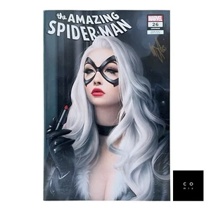 Amazing Spider-Man #26 Warren Louw SIGNED COMIC Trade Dress with COA Black Cat - Picture 1 of 3