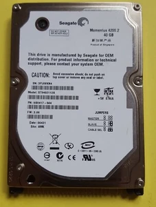 ST9402112A Momentus 4200.2 40GB,Internal,4200 RPM,2.5" ide - Picture 1 of 1