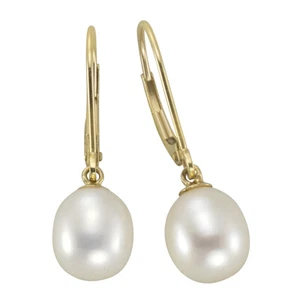 Pendientes Pendientes Oro Perla F Pendientes Oro 375/- Oro Perla Cultivada Ag... - Imagen 1 de 3