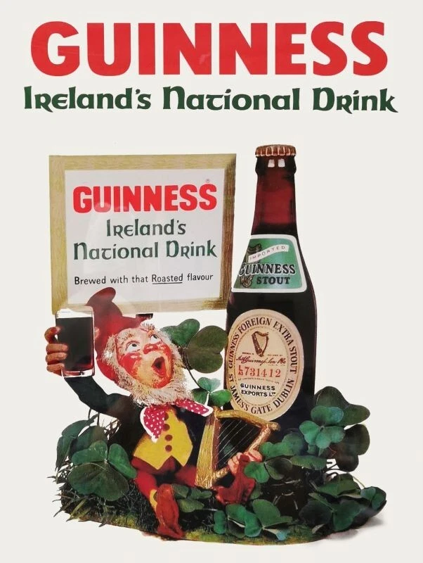 Cerveza Guinness - Bebida Nacional de Irlanda NUEVO LETRERO METÁLICO: 9x12" Envío Gratis Foto 1 de 1