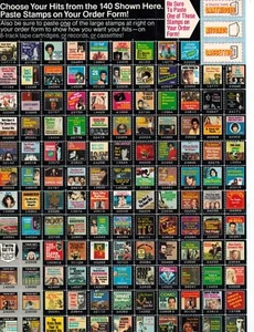 Estampillas de pedido de álbum vintage de música RCA Record Club 1977 - Imagen 1 de 2