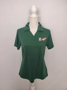Cutter & Buck DryTec Green Polo Detroit Tigers & Red Wings Women's Small NWT. - Picture 1 of 11