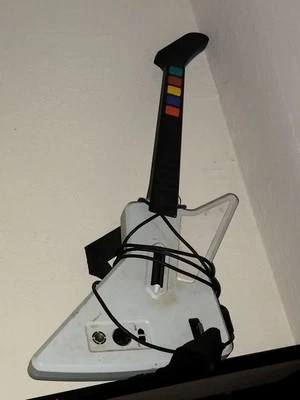 Guitar Hero Xplorer Guitar Xbox 360 Red Octane White Wired Model No USB - Image 1 of 2