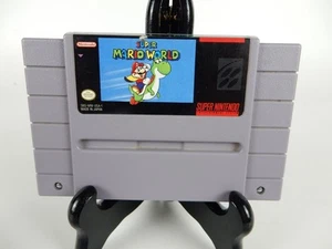 Nintendo Super Mario World SNES Game Cartridge Authentic Tested Working - Bild 1 von 6