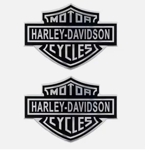 Paar Metalltank Aufkleber Für Harley Davidson - Bild 1 von 3