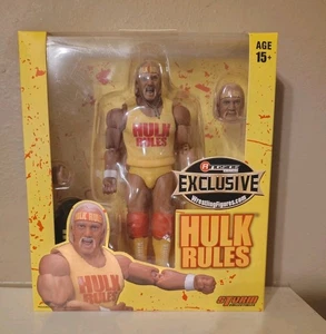 WWE Hulk Hogan Storm Collectibles Ringside Exclusive Red & Yellow Hulk Rules WWF - Bild 1 von 4